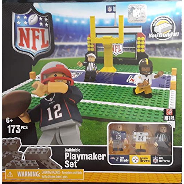 OYO Sports NFL Buildable Playmaker Building Set - Tom Brady, Antonio Brown - Bridge Direct