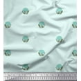 thumbnail image 1 of Soimoi Polyester Crepe Fabric Leaves & Floral Block Print Sewing Fabric Yard 42 Inch Wide, 1 of 3