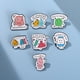 thumbnail image 2 of 7 Broches De Dibujos Animados, Insignia Ligera De Metal Para Hombres Y Mujeres, Cartera De Viaje, 2 of 9