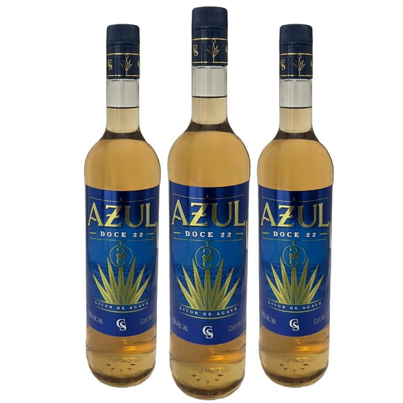 Tripack Licor De Agave Azul Doce 22 Oro 1000 Ml Azul Doce 22 Licor de Agave
