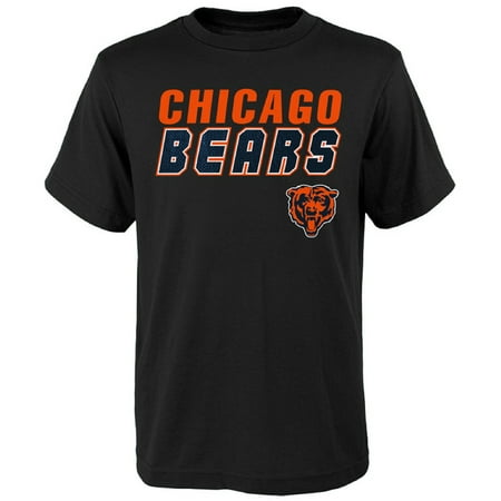 Bears Chicago Schedule - Youth Black Chicago Bears Outline T-Shirt