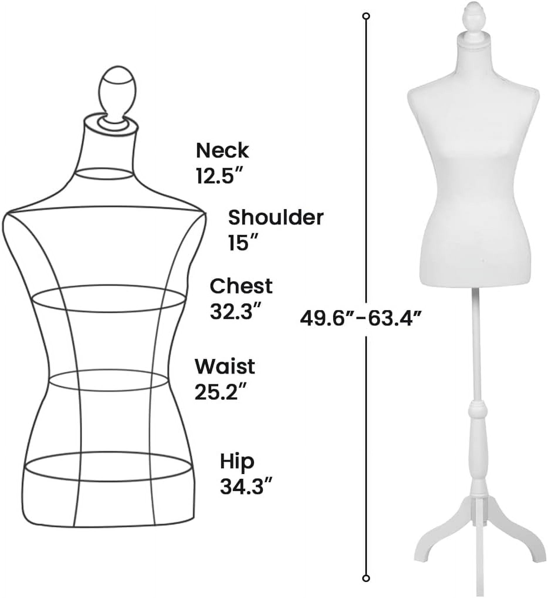 FDW 67 "H Polypropylene New Female Mannequin with Stable Stand, Perfect for Display(White)