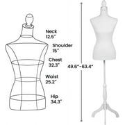 FDW 67 H Polypropylene New Female Mannequin with Stable Stand, Perfect for Display(White)