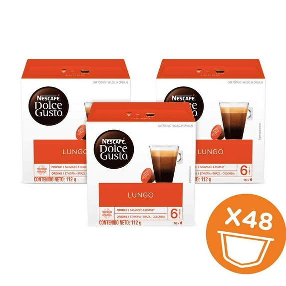 Nescafe Dolce Gusto Caffe Lungo 16 Count (Pack of 3)