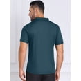 thumbnail image 3 of DARING DIVA Men's Button Down Point Collar Short Sleeve Business Dress Shirt S Green, 3 of 7