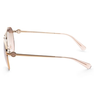 Coach L1648 HC 7074 Metal Womens Aviator Sunglasses Light Gold