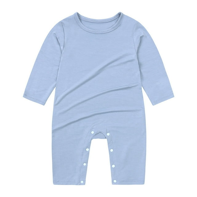 Chbgutlmr Toddler Baby Clothes Newborn Fall Soft Comfy Pjs Onesie Pajamas Solid Color Sleepwear Rompers