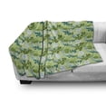 thumbnail image 2 of Succulent Soft Flannel Fleece Throw Blanket, Cactus Foliage Along House Plants Essence Blooms Fragrance Wildlife, Cozy Plush for Indoor and Outdoor Use, 60" x 80", Green and Turquoise, by Ambesonne, 2 of 5