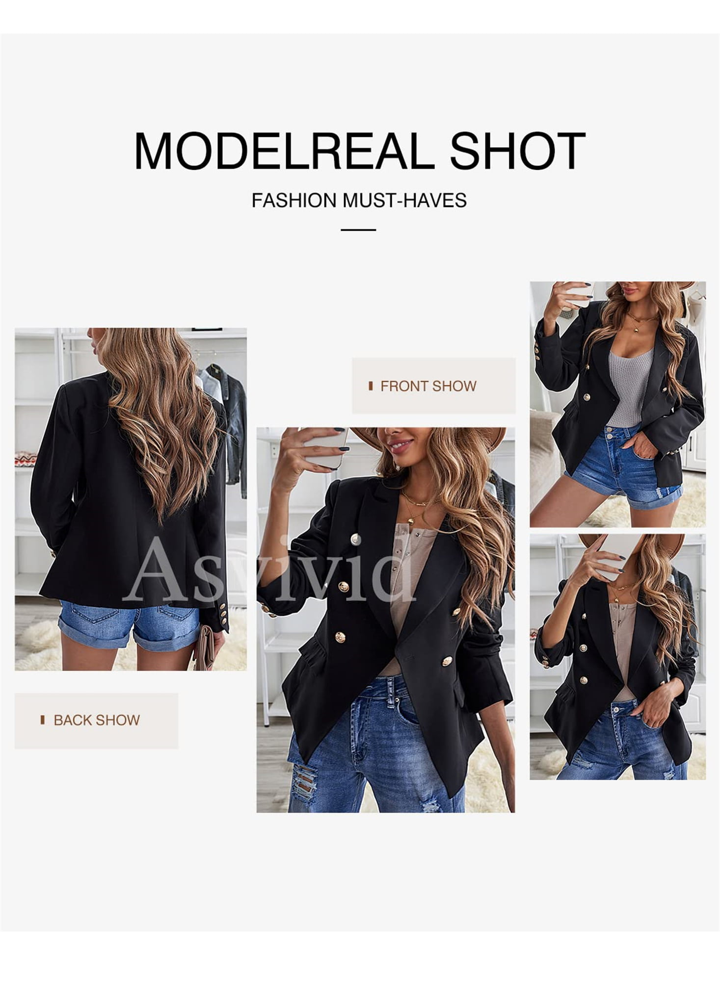 MODARANI Womens Blazers Open Front Long Sleeve Work Office Suits Pockets  Ladies Casual Lightweight Jackets Blazer : : Clothing, Shoes 