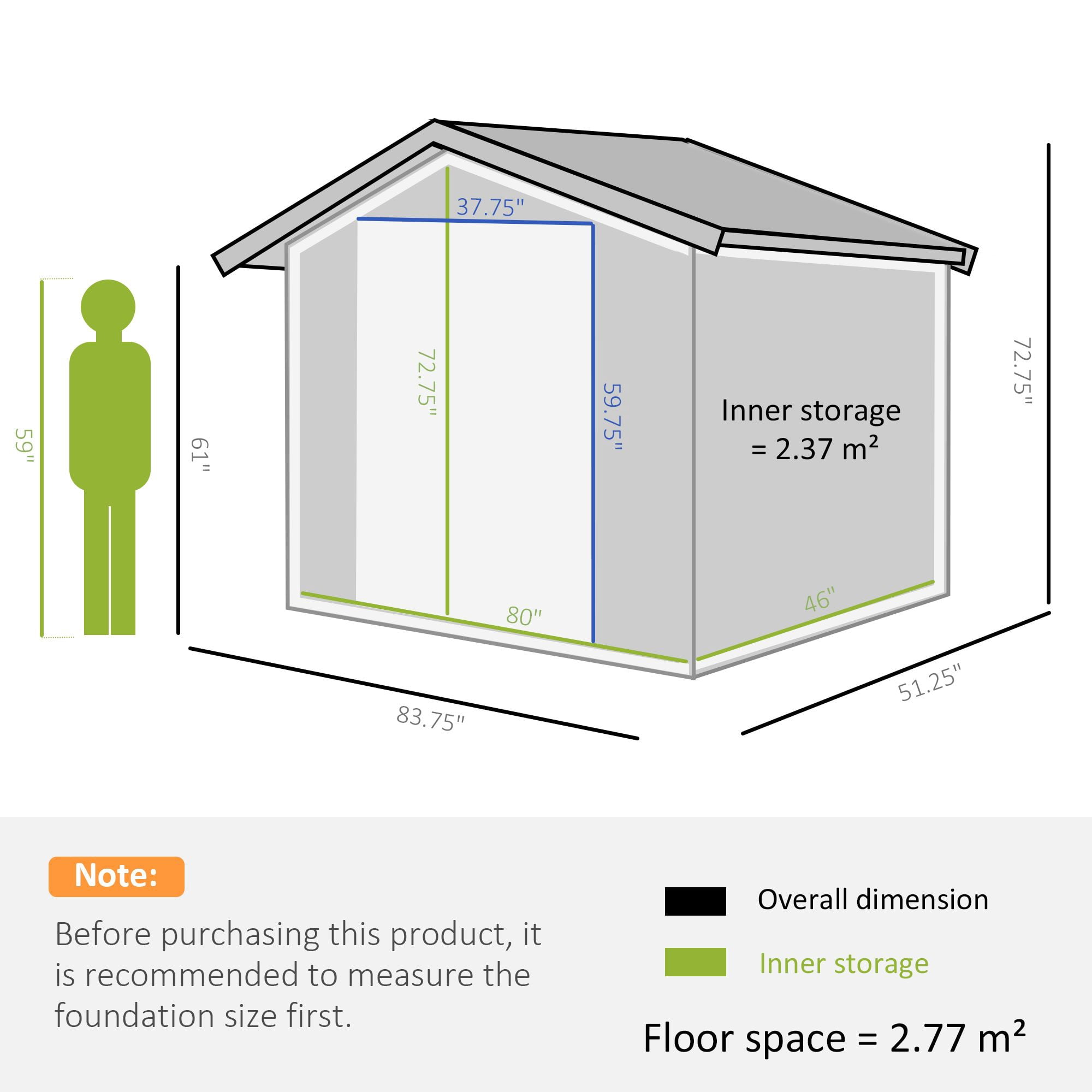 Metal Garden Shed 7 x 4 Dark Gray Spacious Outdoor Storage Organizer with Ventilation for Backyard