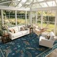 thumbnail image 5 of Moynesa Insect 9'x12' Large Area Rugs for Living Room Washable Natural Bedroom Rug Bug Accent Carpet for Sunroom Dining Room Office Stain Resistant Non Slip, Green, 5 of 11