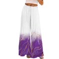 thumbnail image 2 of Hontri Palazzo Pants Womens Wide Leg Palazzo Pants Boho Floral 2025 Summer Beach Culottes Flowy Casual Trousers for Vacation Loose Lounge Pants, 2 of 4