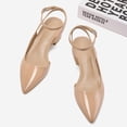 thumbnail image 5 of Pennysue Women's Low Heel Sandals Pointed Toe Ankle Strap PU Leather Dress Shoes Block Heel Summer Casual sandals, 5 of 5