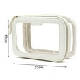 thumbnail image 2 of xeoereki Cosmetic Bag Transparent Cosmetic Bag Zipper Closure Waterproof Visible Portable Square Shape Capacity Outdoor Business Trip Makeup Bag Toiletry Pouch White, 2 of 8