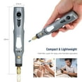 thumbnail image 3 of Multifunctional Mini Handheld Electric Grinder Set 6000-15000rpm Power Rotary Tool Kit Rechargeable 3 in 1 Polisher Driller Grinder Pen Machine Kit with Micro USB Charging Cable 21Pcs Access, 3 of 7