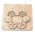 thumbnail image 3 of Tablero ocupado Montessori, juguete sensorial, accesorios de bricolaje, Material de actividades de aprendizaje, habilidad práctica para niños, niños, , Engranajes de coch Engranajes de coche CUTICAT material de tablero ocupado, 3 of 8
