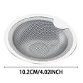 thumbnail image 2 of Stainless Steel General Purpose Kitchen and Bath Drain Filter Strainer Mesh 10cm Round Shower Hair Catcher, 2 of 7