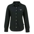 thumbnail image 2 of Women's Cutter & Buck Black Philadelphia Eagles  Advantage Eco Soft Pique Tri-Blend Long Sleeve Button-Up Shirt, 2 of 3