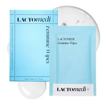 Lactomedi Hypoallergenic Feminine Wipes, Unscented, Individually Wrapped, pH-Balanced, Flushable, 15 Count