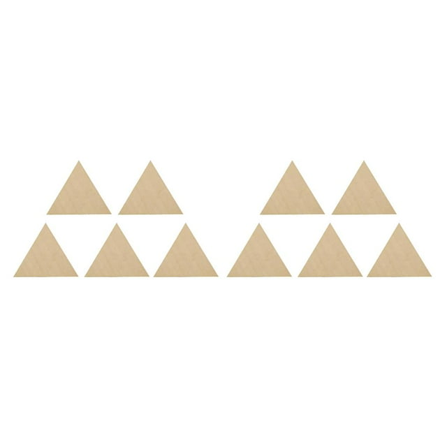 10x Triangulares Sin Terminar para Artes de Pirograbado de Bricolaje para Fabricación de Tarjetas, Decoupage, Letreros 120mm Hugo Artesanía de bricolaje de adornos de madera