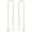 Single Simulated Pearl - 14K Gold Plated, variant on Threader Pearl Earrings for Women