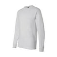 thumbnail image 3 of Hanes Men’s Beefy-T Long Sleeve T-Shirt, Crew Neck, Durable Pre-Shrunk Cotton Tee, Ash, S, 3 of 4