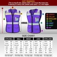 thumbnail image 5 of TCCFCCT Women High Visibility Vest 11 Pockets Snug-Fit Reflective Safety Vest with Reinforced Zipper, Neon Construction Work Vest for Lady Contractors/Surveyors/Workers, Durable,Meets ANSI, Purple L, 5 of 5