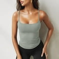 thumbnail image 2 of Alitao Camisole Tops for Women Going Out Tops Tank Tops Crop Tops Women Basic Double Lined Scoop Neck Adjustable Cami Tank Summer Sleeveless Tops Workout Tops Gray M, 2 of 7