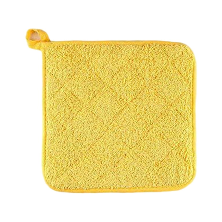 100% Cotton Heat Resistant Pot Holders, Everyday Kitchen Basic Square Solid Color Pot Holder, Multipurpose Quilted Hot Pads for Cooking and Baking Set