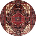 thumbnail image 1 of Ahgly Company Machine Washable Indoor Round Traditional Dark Gold Brown Area Rugs, 4' Round, 1 of 7