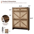 thumbnail image 4 of Conate Armoire de Rangement pour Chaussures avec 2 Tiroirs Basculants et 2 Tiroirs, Armoire à Chaussures Mince Style Ferme pour Entrée, Rotin Chêne Rustique, 4 of 13
