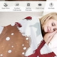 thumbnail image 3 of Orinice Reindeer Baby Deer Snowflakes Warm Lightweight Blanket Soft Fleece Blankets for All Seasons - Perfect Gift for Christmas 50x60in, 3 of 6