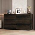 thumbnail image 7 of MONSLIPA 6 Drawer Dresser for Bedroom, Storage Organizer Chest of Drawers for Living Room Hallway Entryway, Brown, 7 of 7
