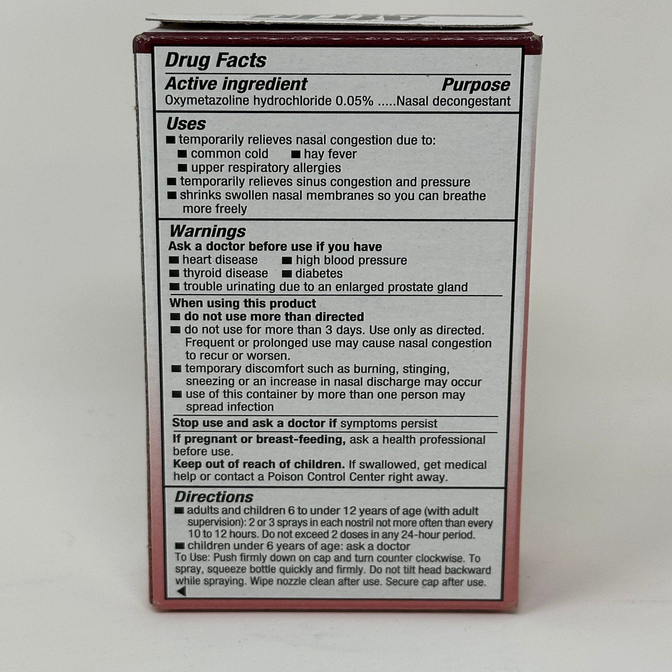 Afrin 12Hr Allergy Sinus Congestion Relief Nasal Sprays, 0.5 oz, 6-Pack
