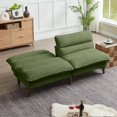 thumbnail image 4 of Convertible Sofa Bed 72″ Fabric Couch with Adjustable Backrest Loveseat Recliner Sleeper Living Room Furniture futon Set for Apartment Small Space, Green, 4 of 18