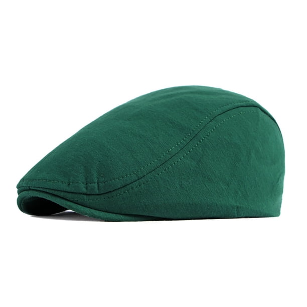 Sombreros para hombre, gorra ligera, de punto liso, con parte delantera plana y estilo británico antiguo, boina de algodón para hombre.