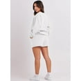 thumbnail image 5 of Women 2 Piece Outfits Sweat Shorts Sets 2024 Oversized Casual Lounge Matching Set Sweatsuit Tracksuit Clothes, 5 of 18