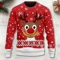 thumbnail image 2 of JIKNTTR Men's Christmas Sweater Christmas Reindeer Print Knit Turtleneck Sweaters Fashion Casual Holiday Sweater Christmas Sweaters, 2 of 4