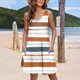 thumbnail image 3 of Faldas Largas de las Mujeres Impresas de Bolsillo sin Mangas con Cuello en V, Vestido Casual sin Posicionamiento, 3 of 5