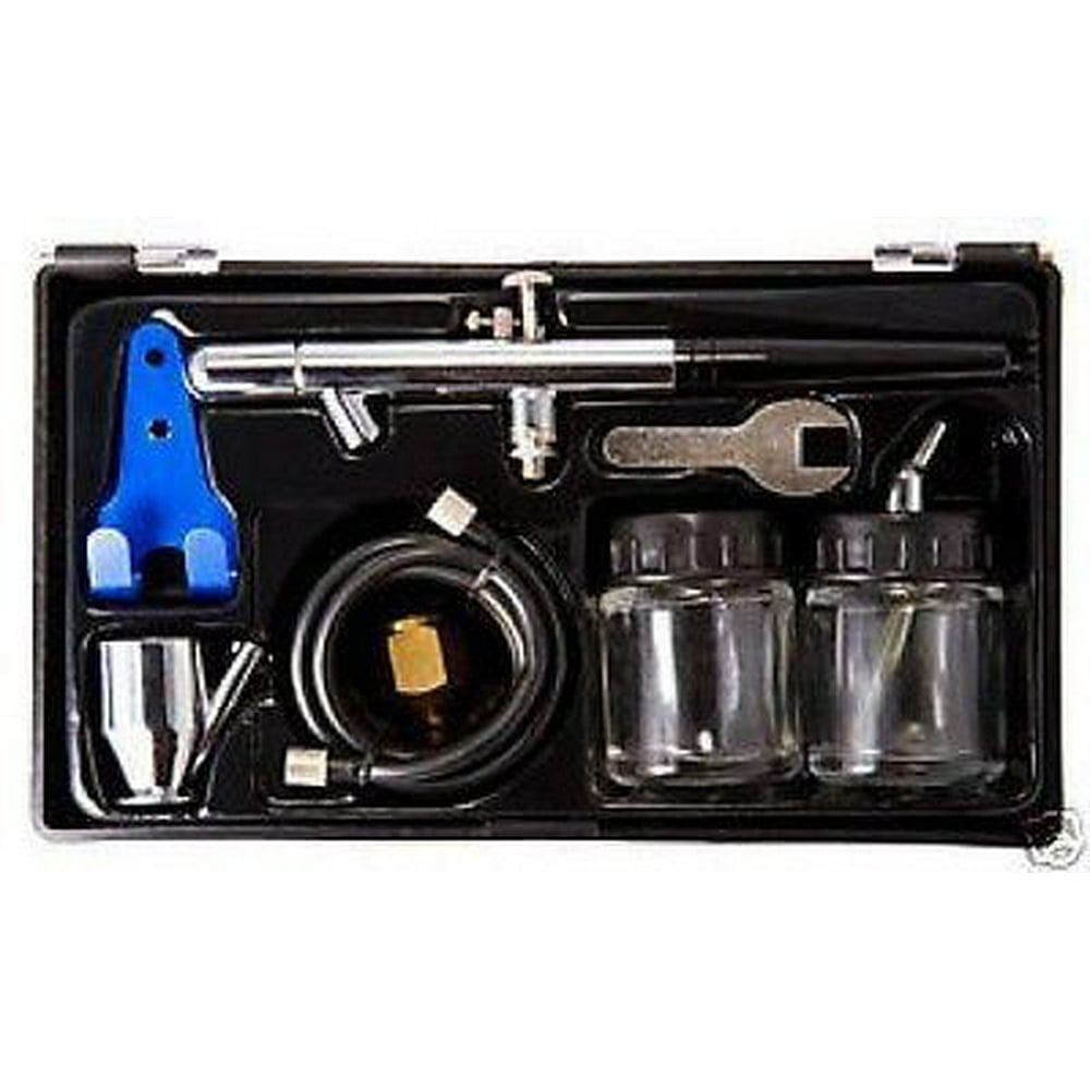 Dual Auto Airbrushing Kit Gun Tool Car Spray Paint Set Air Brushing
