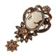 thumbnail image 1 of Joyería de Diamante de Imitación Incrustado Hojas Broche de Aleación Joyas para Boda Hugo Pin del broche del retrato de las mujeres de la belleza, 1 of 8