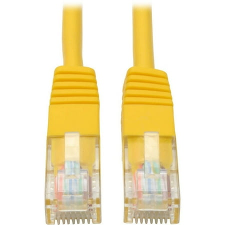 UPC: 0037332012982 | Tripp Lite Cat5e 350 MHz Molded (UTP) Ethernet Cable (RJ45 M/M) PoE Yellow 25 ft. (7.62 m)