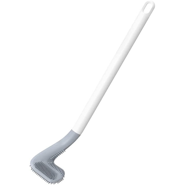 Brosse de Toilette en Silicone, Brosse WC Suspendu, Brosse Toilette Salle de Bain (Blanche) Vhermosa ZYY-1588