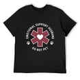 thumbnail image 3 of Emotional Support Husband Quirky Men's Cotton Short Sleeve HD Print Tee for Casual T-Shirt Crew Neck Top Black L, 3 of 7
