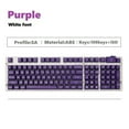 thumbnail image 3 of de teclas de 108 teclas para mecánico, accesorios profesionales Letras blancas púrpuras Hugo teclado keycap, 3 of 10