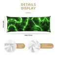 thumbnail image 3 of KLL Ultra Soft Microfiber Body Pillow Cover/Pillowcases 20"x54" with Hidden Zipper Closure-Green Lightning, 3 of 8
