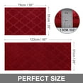 thumbnail image 3 of FloorHug Kitchen Rugs and Mats 2 PCS, 20"x30"+20"x48", Absorbent and Stain-Resistant Kitchen Mats Non-Slip, Kitchen Runners Machine Washable, Rugs for Kitchen, Laundry Room, Entrance, Red, 3 of 9