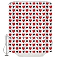thumbnail image 3 of Valentine''s Heart Shower Curtain Red Black Sweethearts Romantic Love Couple Weeding Love Girly White Fabric Bathroom Curtain Set with Hook,70x83.8INCH, 3 of 6