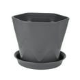thumbnail image 2 of Colaxi Pot de Fleurs avec Base Jardinière Moderne Robuste pour Légumes pour Cour, Patio, Maison Gris, 2 of 8