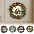 thumbnail image 7 of Christmas Garland, Holiday Decorations, Snow House Window Stickers for Living Room, Plastic Green Decorative Wall Art for Festive Season, 7 of 7